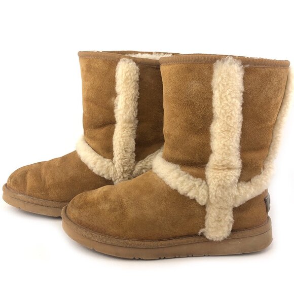UGG Carter Chestnut Sheepskin Winter Boots 6 - Picture 2 of 13